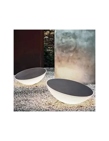 Foscarini 2280030b Solar-Innenraum, weiß, Durchmesser 79 cm, H 31 cm, E27, 25 W